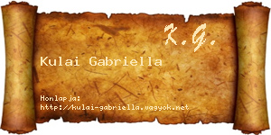 Kulai Gabriella névjegykártya