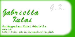 gabriella kulai business card